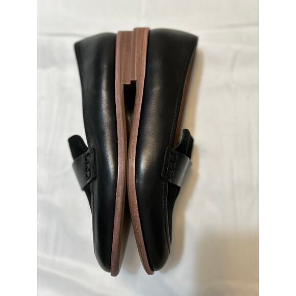 Madewell Annie Loafer In Suede And Leather Black Low Heel Slip On Sz 6 - Picture 5 of 7